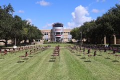 2025 Empty Chairs Exhibit at Victoria College