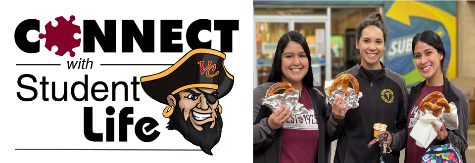 Text reading Connect With Student Life in an image format