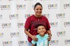 A parent and child smiling at VC STEM Family Night