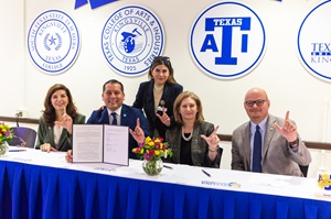 College administrators and leadership at the signing day event