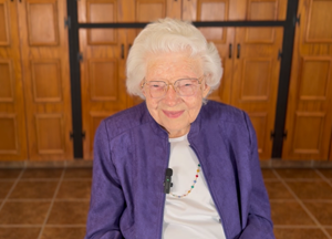 Louise Hume smiling at the camera