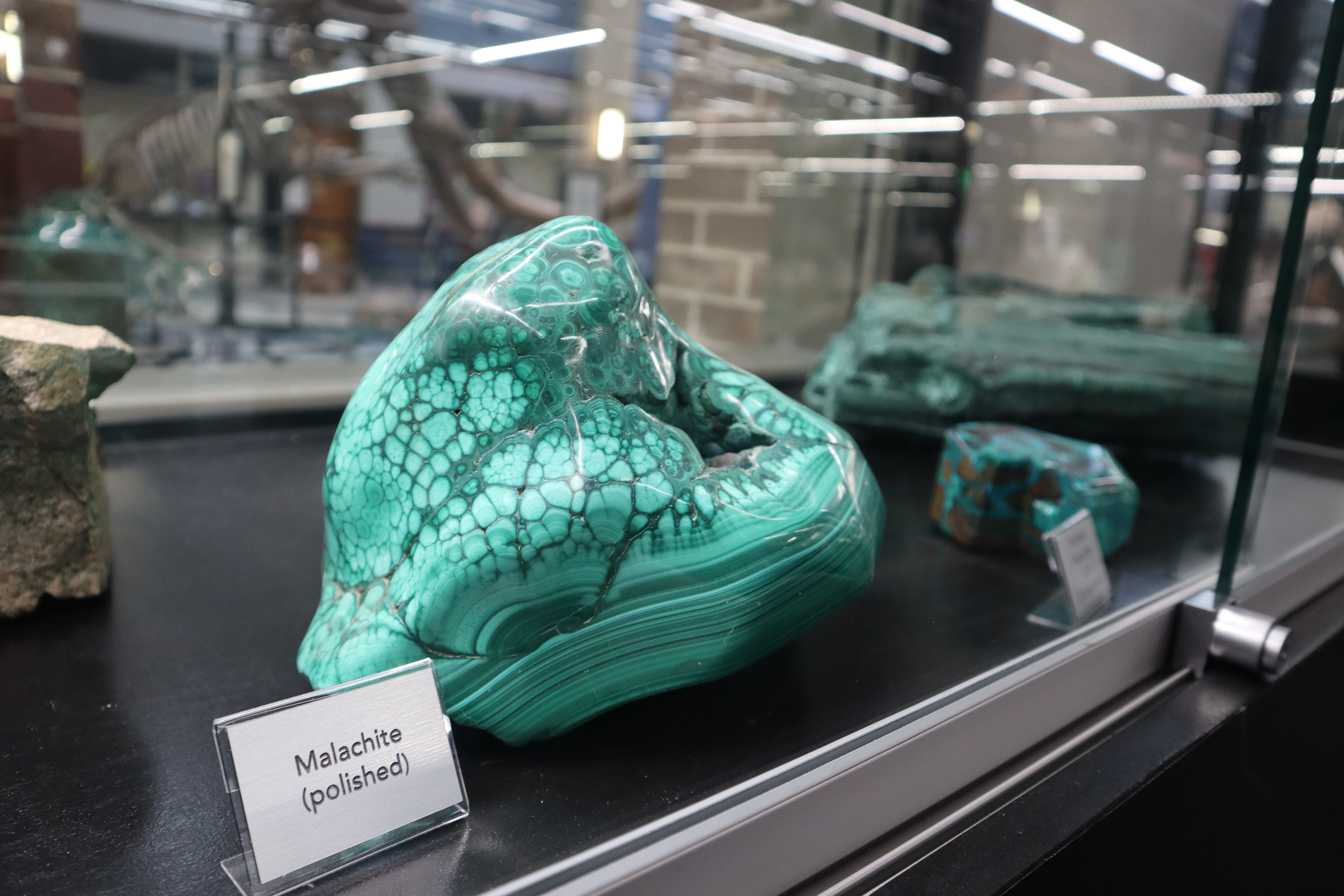 Malachite on display