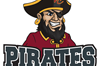VC Pirates Cross Country Logo with Captain Vic and Text